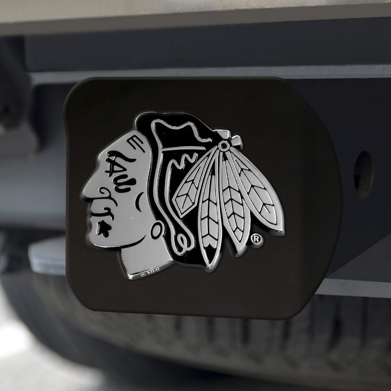 NHL - Chicago Blackhawks Black Metal Hitch Cover - BeesActive Australia