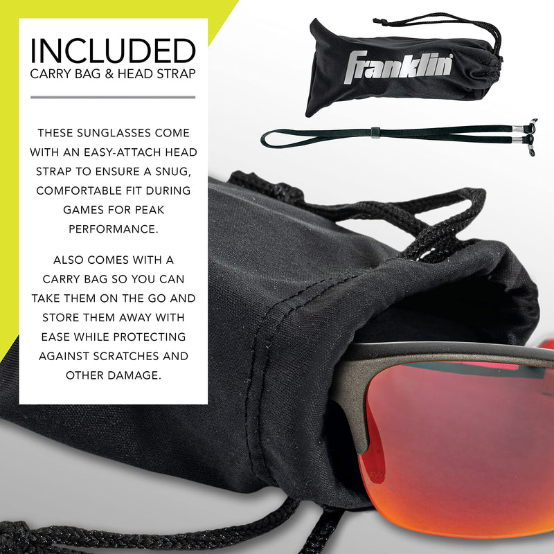 Franklin Sports Pickleball Sunglasses - All Sport UV Glasses for Tennis, Pickleball, Cycling, Rowing + More - Athletic Shades with Headband + Carry Bag - BeesActive Australia