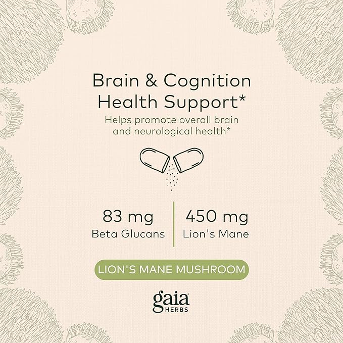Gaia Herbs, Yamabushitake, 40 Vegan Capsules - BeesActive Australia