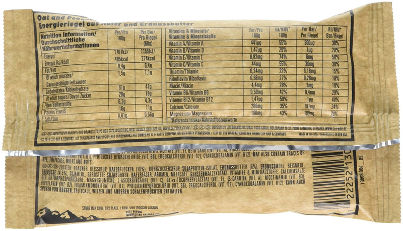 Clif Crunchy Peanut Butter Bar 68 g (Pack of 6) - BeesActive Australia