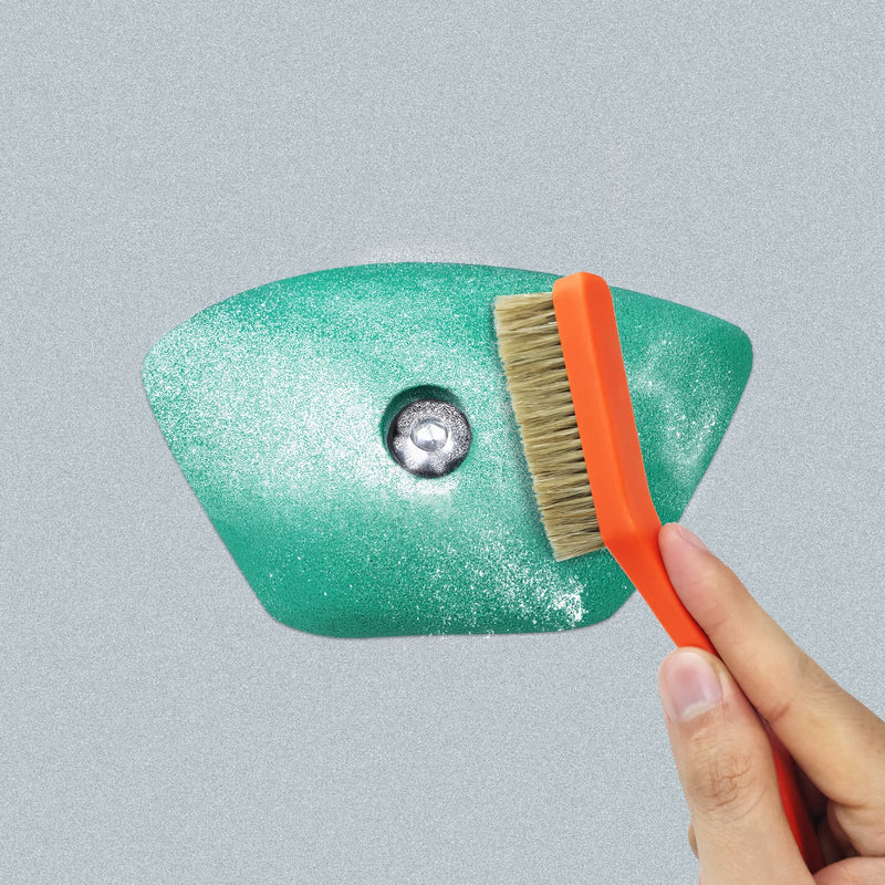 TWO STONES Climbing & Bouldering Brush with Natural Firm Boar's Hair Bristles and Durable Handle, Climbing Chalk Brush Designed for Ultimate Performance on Climbing Wall Indoor or Outdoor Black&Grey - BeesActive Australia