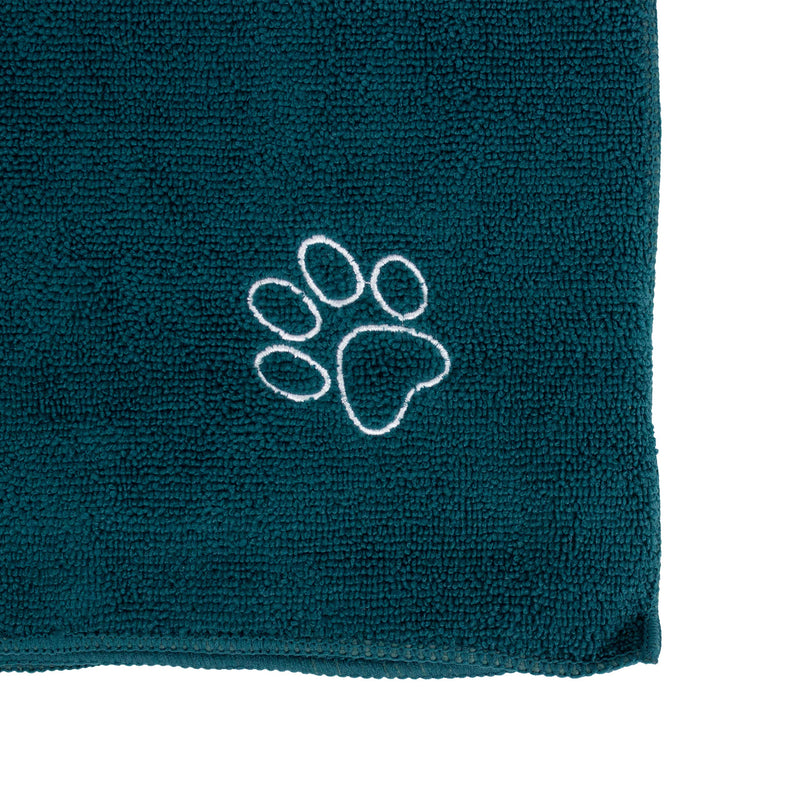 My Doggy Place - Super Absorbent Microfiber Towel - Dog Bathing Supplies - Microfiber Drying Towel - Washer Safe 2 Pack Deep Teal - BeesActive Australia