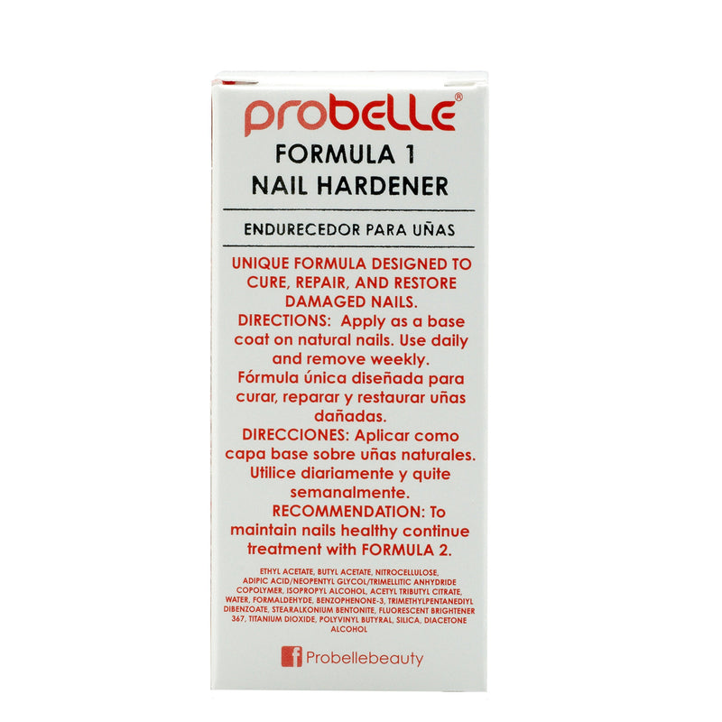 Probelle Nail Hardener Formula 1 - Grows and Restores thin, cracking, and peeling nails .5 fl oz/ 15 mL - BeesActive Australia