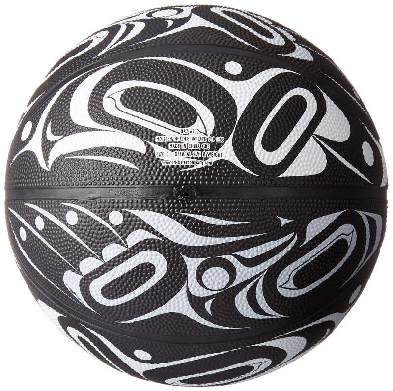 Trickster Company Northwest Coast Native Art Basketball - 1:1 Basketball (Black/White Size 7) - BeesActive Australia