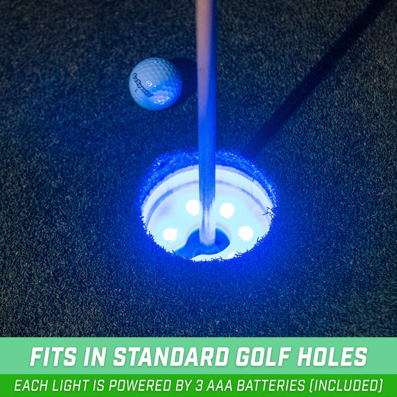 GoSports Light Up Golf Hole Lights 3 Pack - Great for Low Light Golf Play, Putting Practice, Chipping Practice and More, Multi color - BeesActive Australia