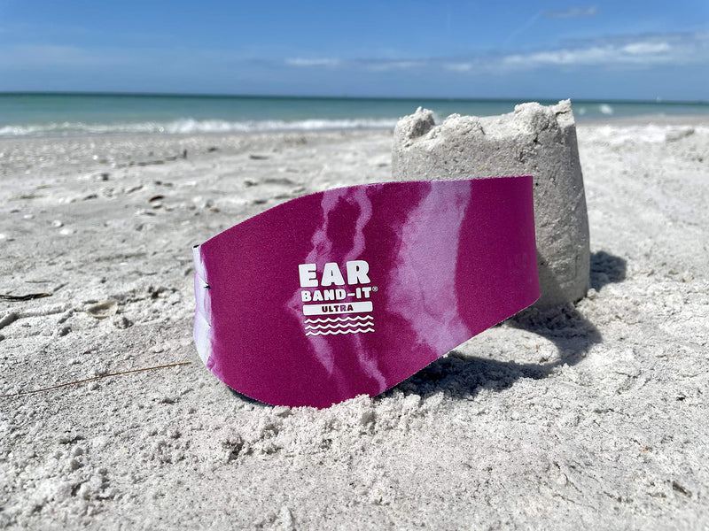 EAR BAND-IT Ultra Tie Dye Swimming Headband – ONLY Swim Ear Band Invented by ENT Doctor – Block Water Secure Earplugs – Kid & Adult Sizes – Recommended Water Protection for Bath, Shower, Pool, Beach Large (ages 9yrs to adult) Pink Tie Dye - BeesActive Australia