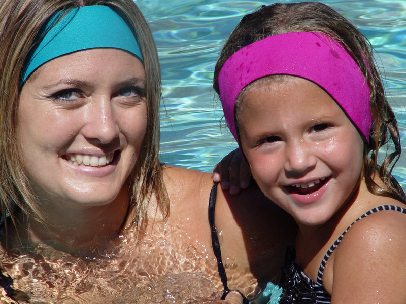 Ear Band-It Swimming Headband - Invented by Physician - Hold Ear Plugs in - The Original Swimmer's Headband - Doctor Recommended - Secure Earplugs Small (ages 3mo to 1yr) Purple - BeesActive Australia