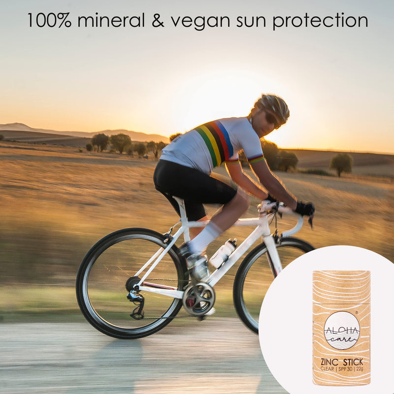 Aloha Care Zinc Stick SPF 30 - natural sunscreen for outdoor sports | Plastic free packaging, 22 g (Pack of 1) - BeesActive Australia