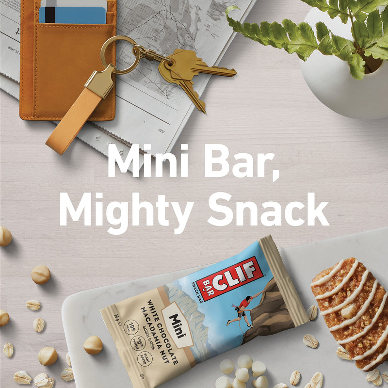 CLIF BAR Minis - Snack Bar - White Chocolate Macadamia Nut - Plant Based Protein - 10 x 28 g 28 g (Pack of 10) - BeesActive Australia