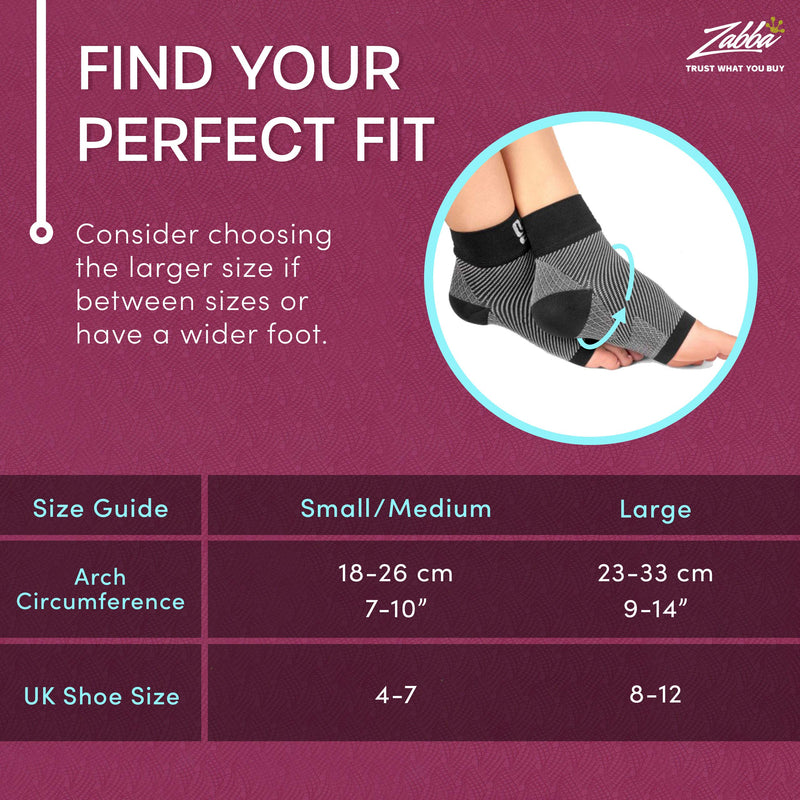 Modetro Socks - 1 ﻿Pair(s) of Ankle Compression Socks for Ankle Support & Foot Discomfort Relief, Dotted Black - Small/ Medium S/M ( 1 Pair ) - BeesActive Australia