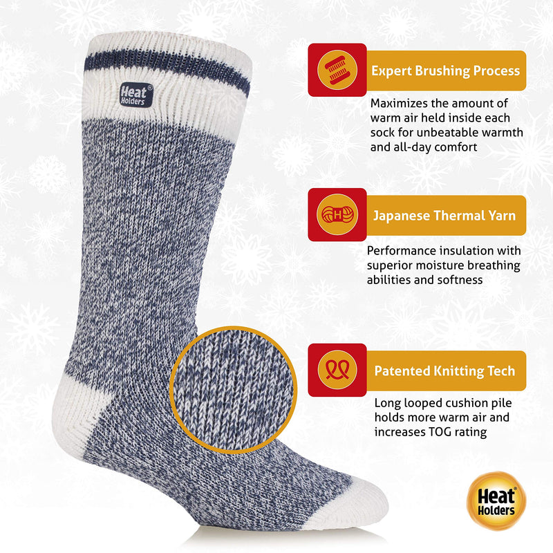 HEAT HOLDERS mens Pair of Socks 7-12 Navy - BeesActive Australia