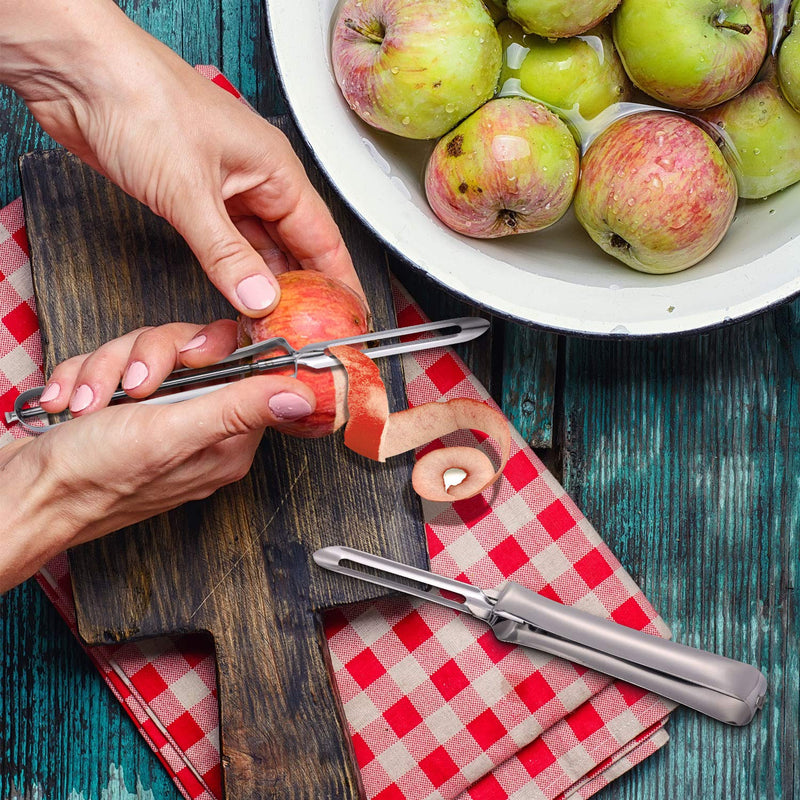 Stainless Steel Peeler Kitchen Vegetable Peeler Fruit Vegetable Peeler Rotary Peeler for Home Kitchen Carrots Potatoes Peeling Tools(5 Pieces) 5 - BeesActive Australia