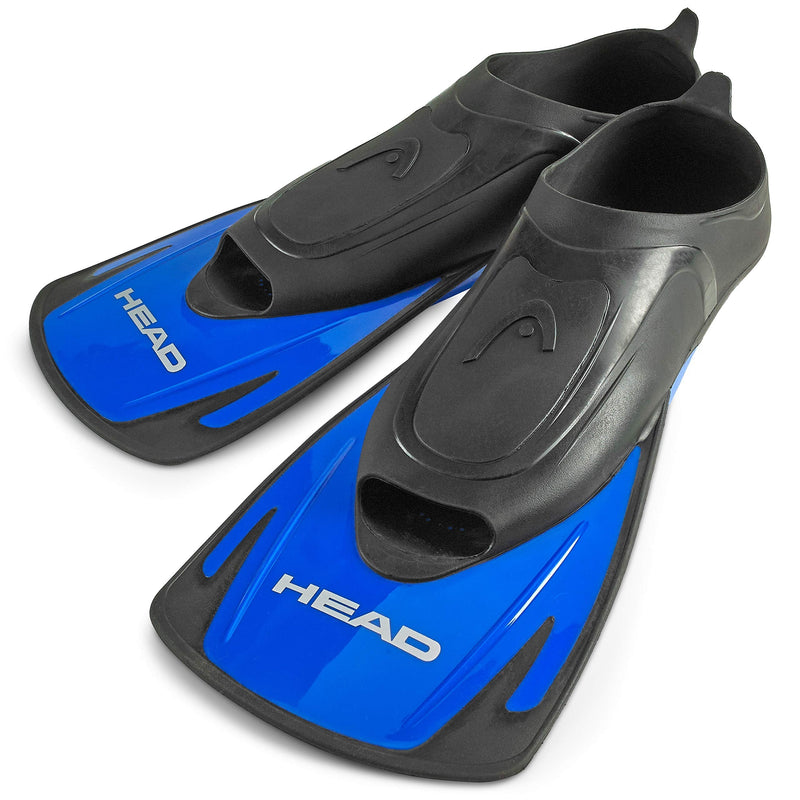 HEAD by Mares Italian Design Swim Training Fins Flippers, Designed Blade to Increase Leg Strength and Speed with Snorkel Gear Bag, Black Blue, Men's, 4-5 / Women's 5-6 - BeesActive Australia