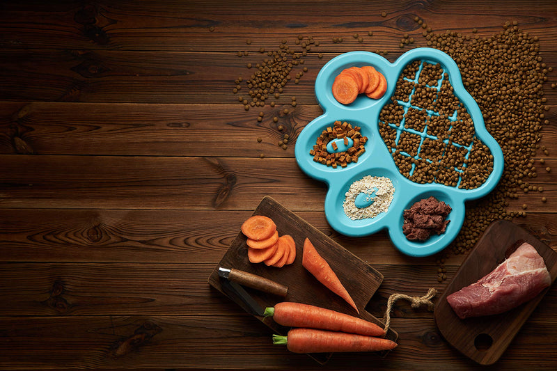 PetDreamHouse PAW 2-in-1 Slow Feeder Interactive Bowl with Removable Lick Mat - Blue - BeesActive Australia