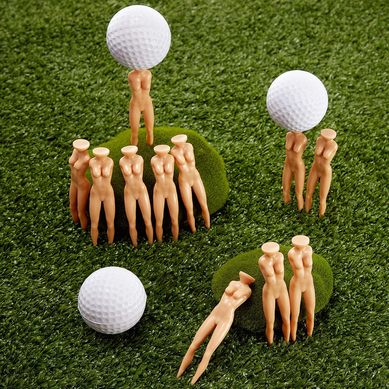 Skylety 60 Pieces Nude Lady Model Golf Tee Golf Ball Nail Plastic Model Beauty Ball Nail Ball Nail for Golf Training - BeesActive Australia