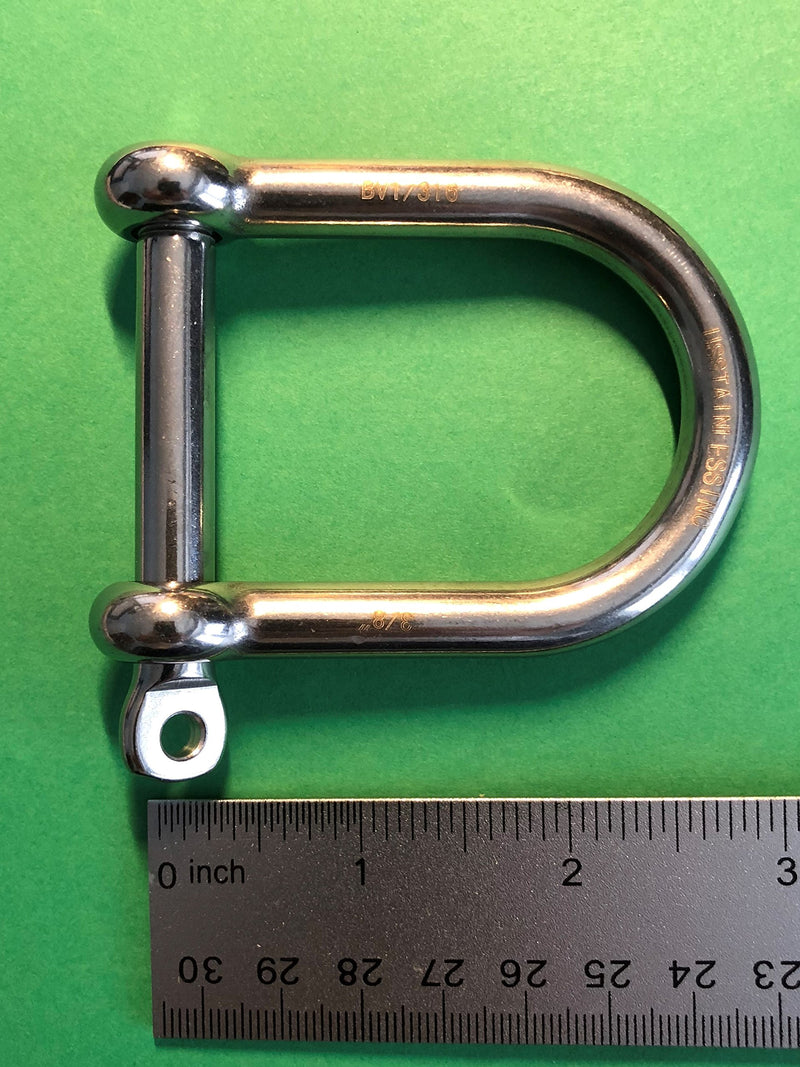 [AUSTRALIA] - Stainless Steel 316 Wide D Shackle 3/8" (10mm) Marine Grade 