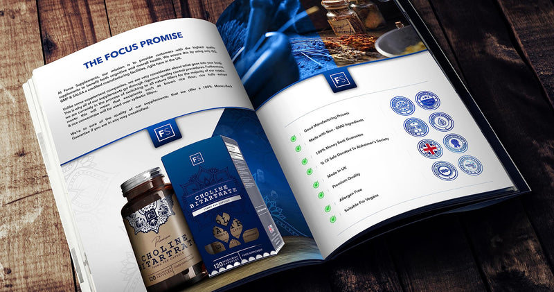 FS Choline Bitartrate | 120 Choline Capsules - High Strength 700mg Choline Bitartrate per Serving | Nootropics Choline Supplement | Non-GMO, Gluten & Allergen Free | Manufactured in the UK - BeesActive Australia