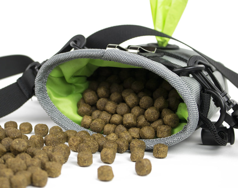 Tuff Mutt Dog Treat Pouch for Training with Poop Bag Dispenser, Includes 1 Roll of Earth Rated Pet Waste Bags, Metal Clip, Adjustable Waist Belt Makes it Easy to Carry Treats, Kibble and Accessories - BeesActive Australia