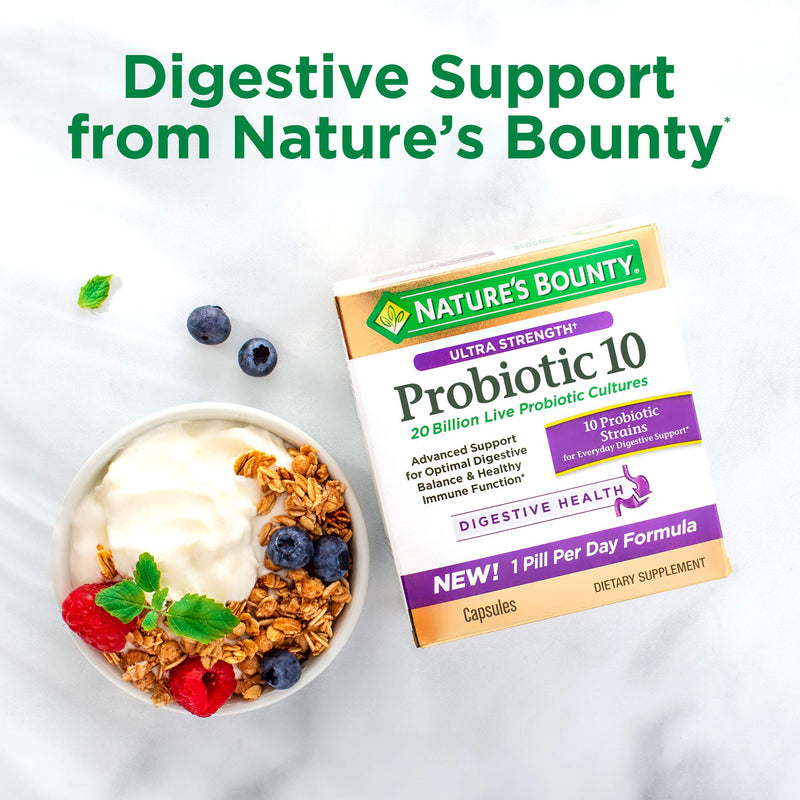 Controlled Delivery Probiotic by Nature's Bounty, Dietary Supplement, Advanced Support for Digestive, Intestinal and Immune Health, 30 Caplets - BeesActive Australia