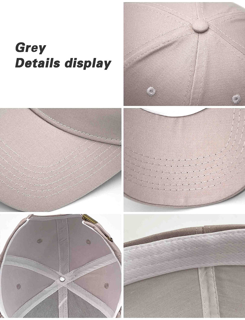AOSMI 3 Pack Mens Plain Cotton Strapback Baseball Hat Adjustable,One Size Fits Most Low Profile Blank Team Ball Cap Black Grey Khaki - BeesActive Australia