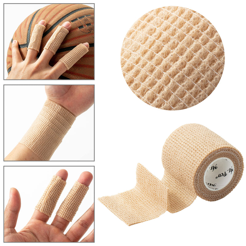 Mr. Pen- Self Adhesive Bandage Wrap, 6 Pack, Skin Colored, 2“ x 5 Yards, Cohesive Bandages, Medical Wrap, Elastic Bandage Wrap, Self Sticking Bandage Tape B. Skin Color - BeesActive Australia