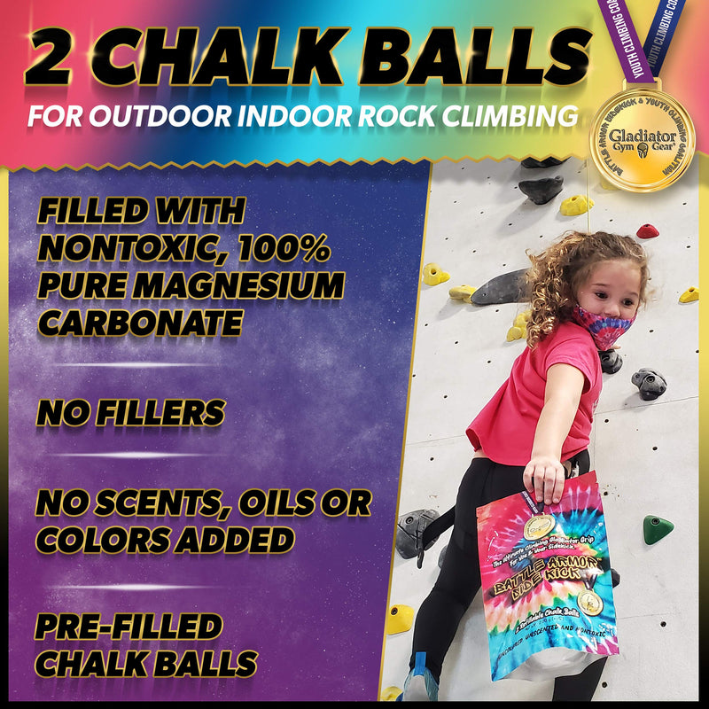 2 Chalk Balls For Outdoor Indoor Rock Climbing Chalk Bag. Refillable Chalk Ball For Chalk Bag For Rock Climbing, Gymnastics Chalk, Weightlifting Chalk. Workout Chalk Ball. Workout Chalk For Hands. - BeesActive Australia