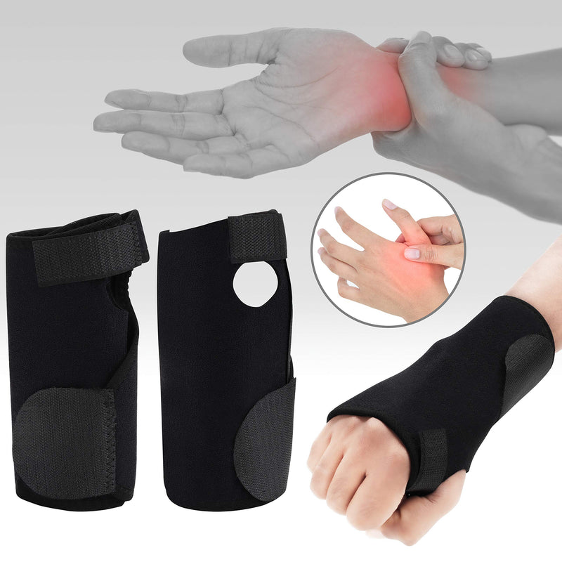 Kurtzy Carpal Tunnel Wrist Supports (1 Pair) - Brace with Adjustable Strap for Left & Right Hand without Affecting Flexibility - Compression Splint for Pain Relief from Tendonitis, Arthritis & Sprains - BeesActive Australia
