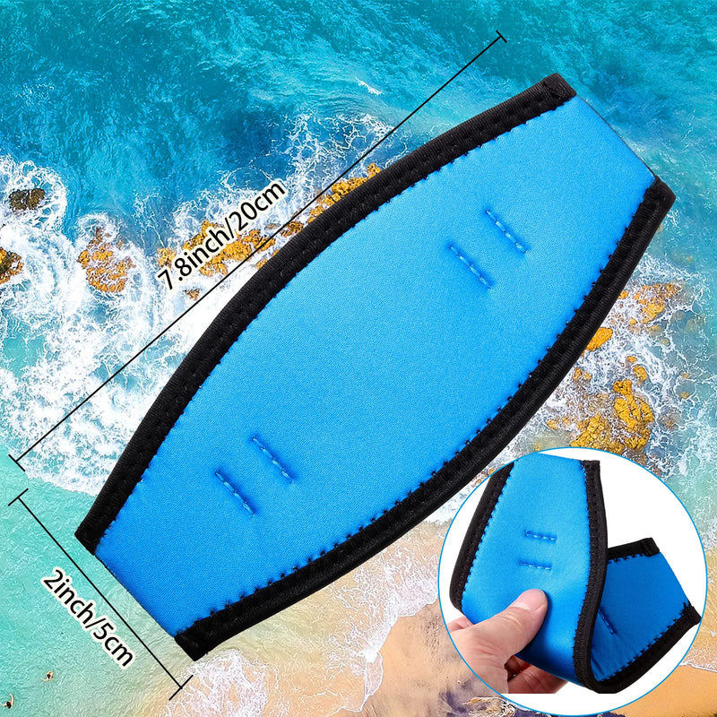 2 Pieces Neoprene Mask Strap Cover Diving Neoprene Cover Soft Non-Slip Swimming Mask Slap Cover for Dive and Snorkel Masks Water Sports - BeesActive Australia