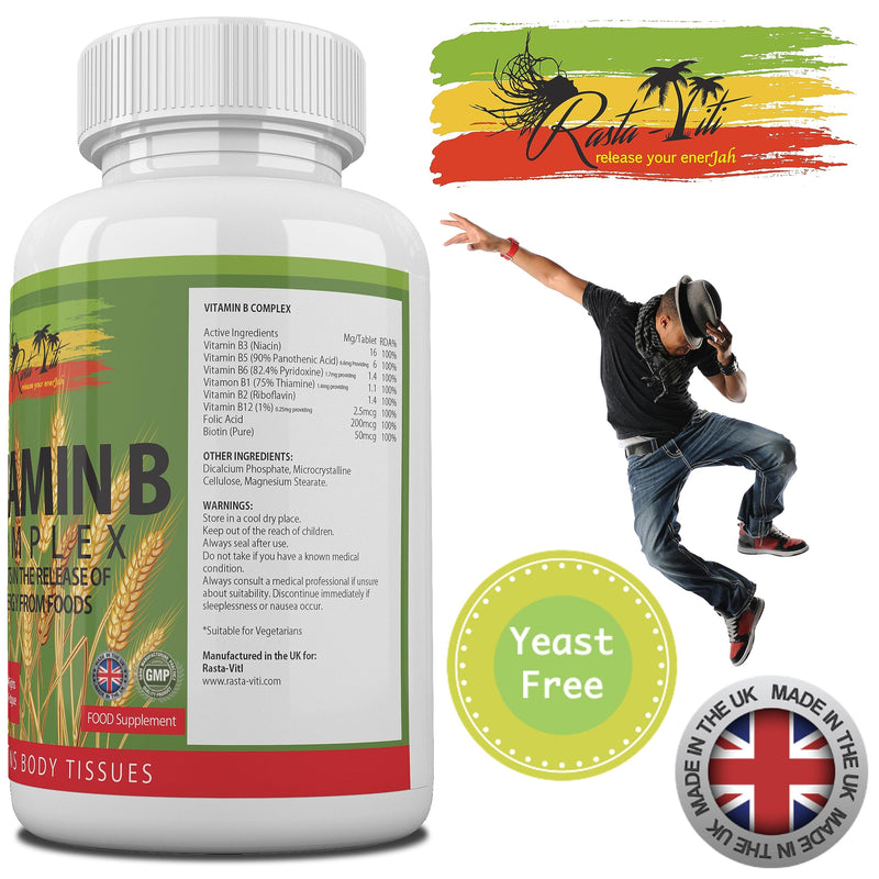 Vitamin B Complex Tablets High Strength Vitamins for Tiredness and