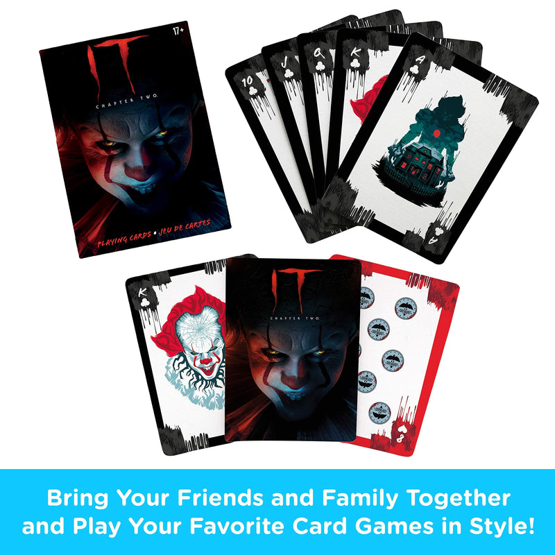 AQUARIUS IT Playing Cards - IT Movie Themed Deck of Cards for Your Favorite Card Games - Officially Licensed IT Merchandise & Collectibles - Poker Size with Linen Finish - BeesActive Australia
