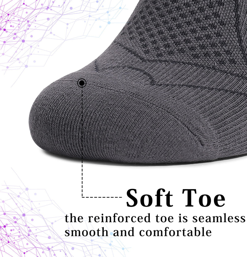 L04AYABY Mens Socks Athletic Low Cut Ankle Socks Compression Socks for Men Running Cushion 6 Pairs 1 A/6pack1 - BeesActive Australia