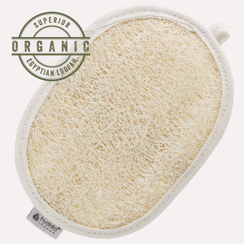 Hydréa London Organic Egyptian Loofah Luxury Exfoliating Body Pad Natural High Quality Spa Bodycare For Bath Shower - BeesActive Australia