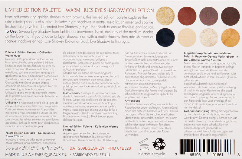 Sorme Cosmetics Collection Eyeshadow Palette Warm Hues - BeesActive Australia