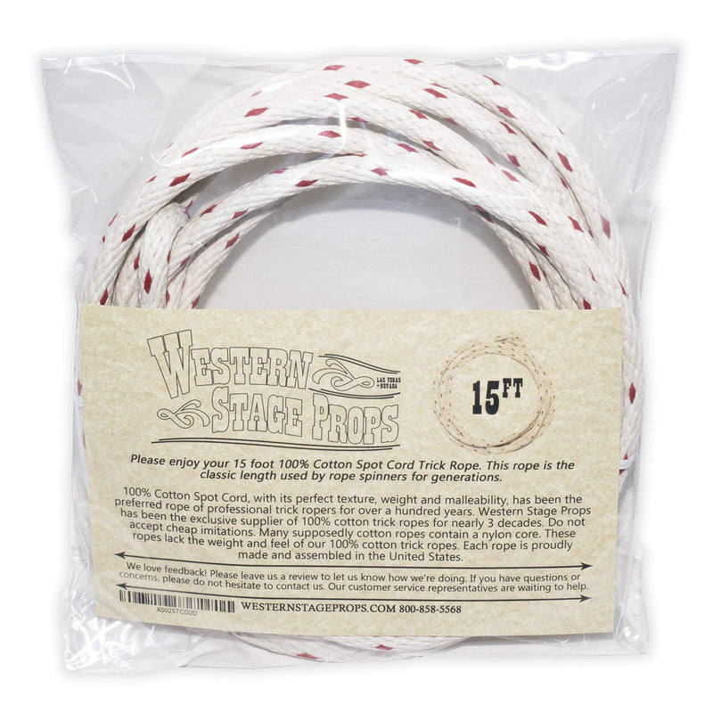 [AUSTRALIA] - Western Stage Props - Cotton Trick Rope Lasso |Cowboy and Cowgirl Rope | Beginner or Advanced Lariat Looper Rope for Kids and Adults, 15 Foot 