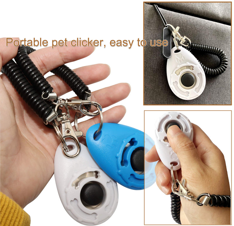 Pet Supply for Training, Dog Clicker with Wrist Strap, Cat Horse Bird Puppy Clickers,2 Pcs - BeesActive Australia