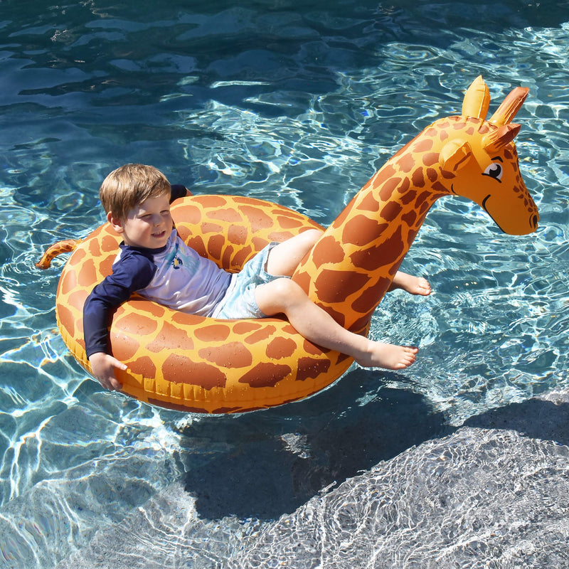 [AUSTRALIA] - GoFloats Stretch the Giraffe Party Tube Inflatable Raft Party Tube Jr 