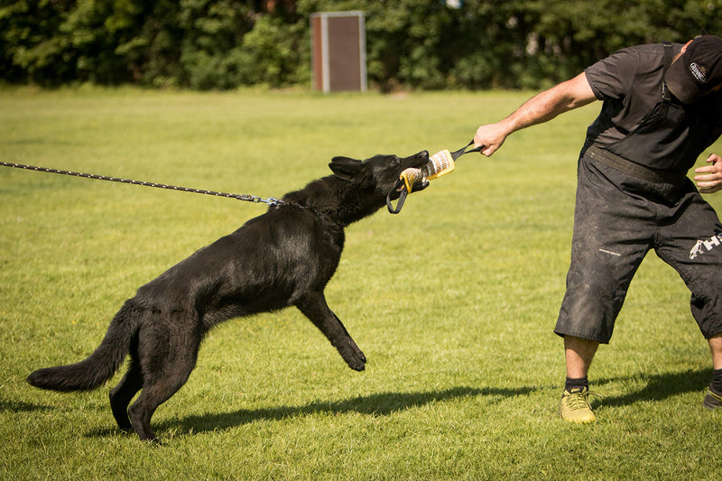 Dog Bite Tug Toy 12 x 3.2 Inches - Durable Pull Toy with 2 Soft & Strong Handles - Tough Jute Bite Pillow for Medium to Large Dogs - Ideal for Tug of War, Fetch, K9, Puppy Training & Interactive Play 12" x 3.2" (30 x 8 cm) - BeesActive Australia