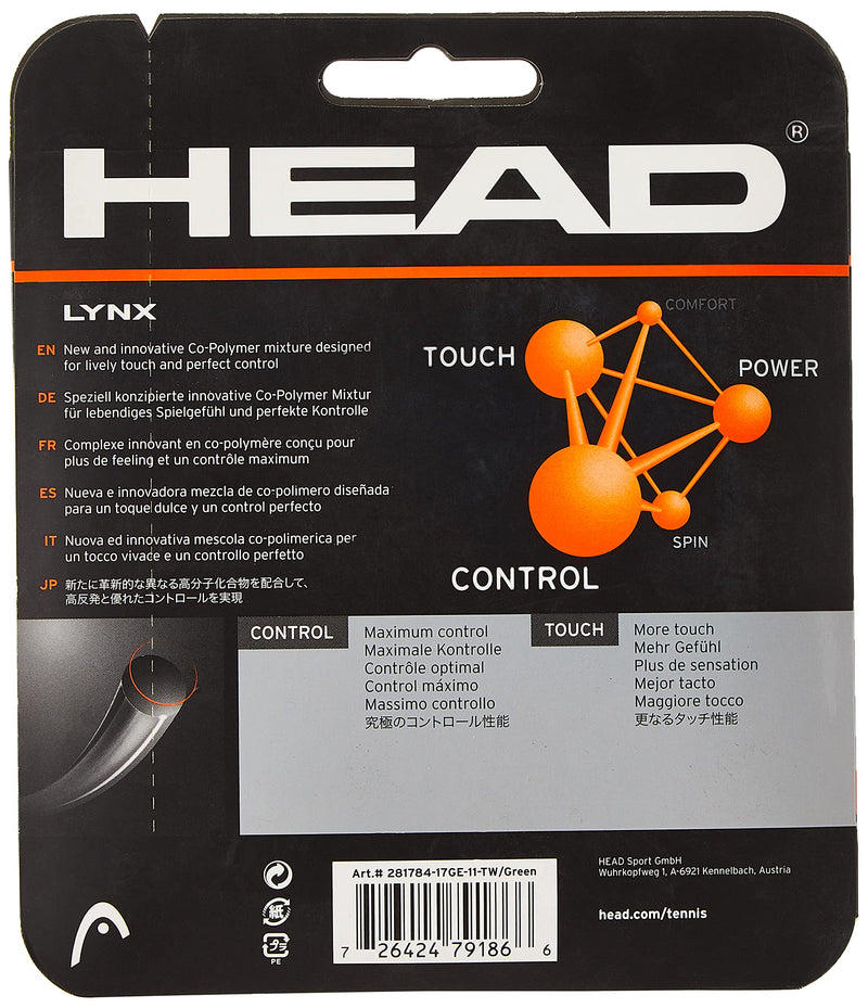 Head Lynx String Set 17 gauge Green - BeesActive Australia
