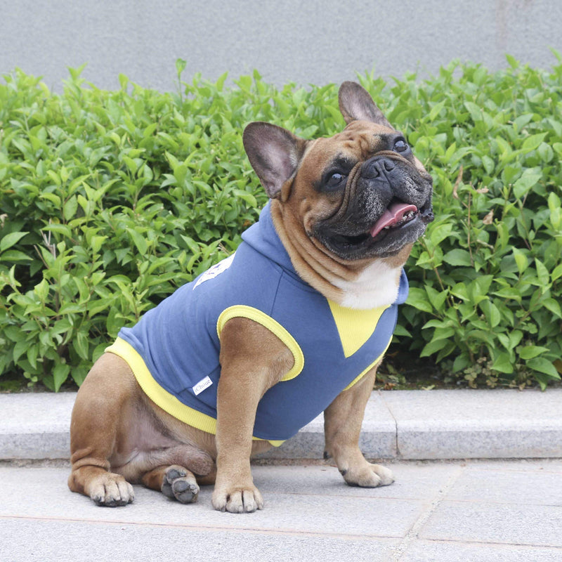 iChoue Sleeveless Dog Hoodies Clothes Sweatshirts Medium (Pack of 1) Blue - BeesActive Australia