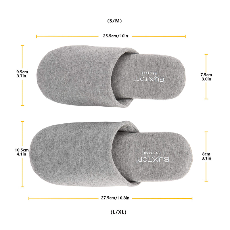 BUXTON Cozy Lightweight and Memory foam Indoor Slippers for Womens and Mens(unisex), Foldable Slippers with Mesh bag-For Home,Travel,Spa and Hotel Small-Medium Women/Small-Medium Men Grey - BeesActive Australia