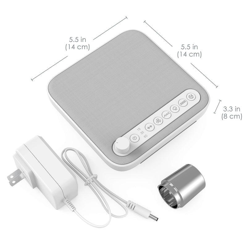Pure Enrichment WAVE Premium Sleep Therapy Sound Machine with USB Charger - Seamless Looping with 6 Soothing All-Natural Sounds, and Auto-Off Timer - Easily Portable for Travel (White) Patented Design - BeesActive Australia