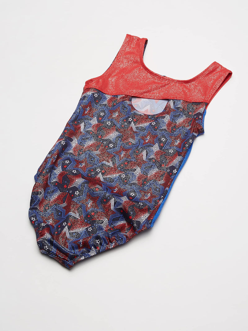 Jacques Moret Girls' Fun Gymnastics Leotard Big Girls Medium Funstars Printed - BeesActive Australia
