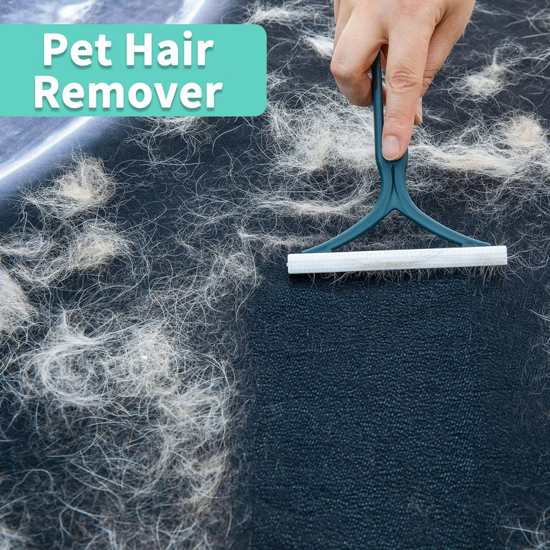 Mollypaws Dog Hair Remover for Couch, Cat Fur Removal Tool for Furniture, Pet Hair Remover Cleaner Brush for Clothes, Carpet, Bedding, Car, Reusable Scraper for Dog Hair/Lint Cleaning, (6 Pack) - BeesActive Australia