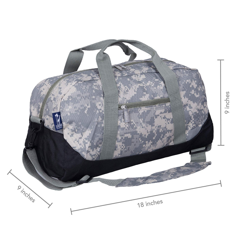 Wildkin Kids Overnighter Duffel Bags for Boys & Girls, Measures 18 x 9 x 9 Inches Duffel Bag for Kids, Carry-On Size & Ideal for School Practice or Overnight Travel, BPA-free (Digital Camo) Digital Camo - BeesActive Australia