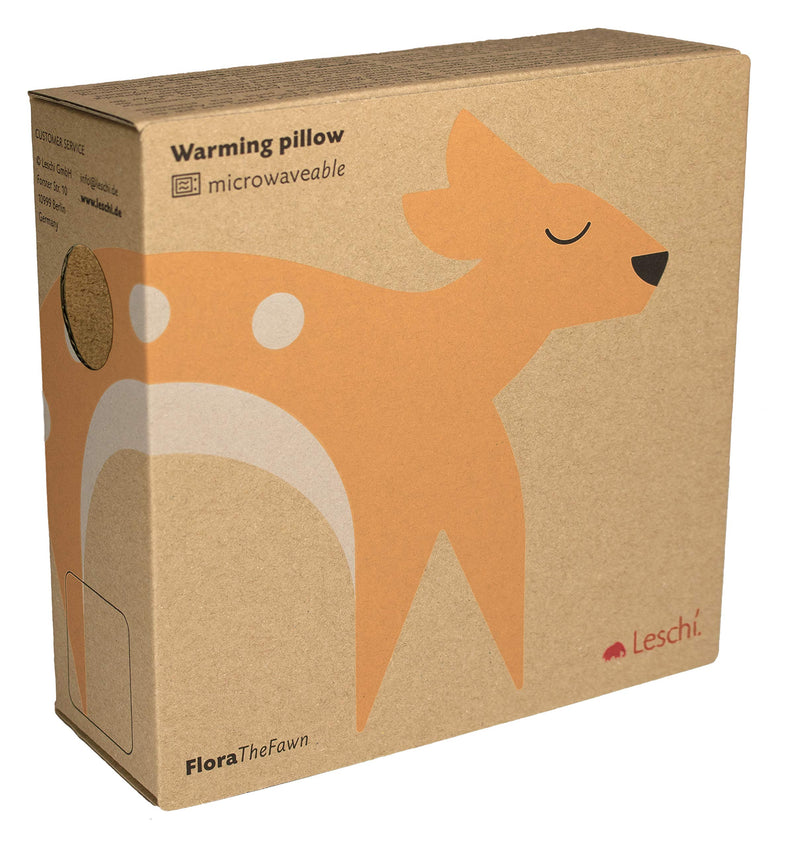 Leschi Wheat Bag microwavable, unscented/Heat Pack for Neck and Shoulders/Animal: Fawn Flora, Black Midnight - BeesActive Australia