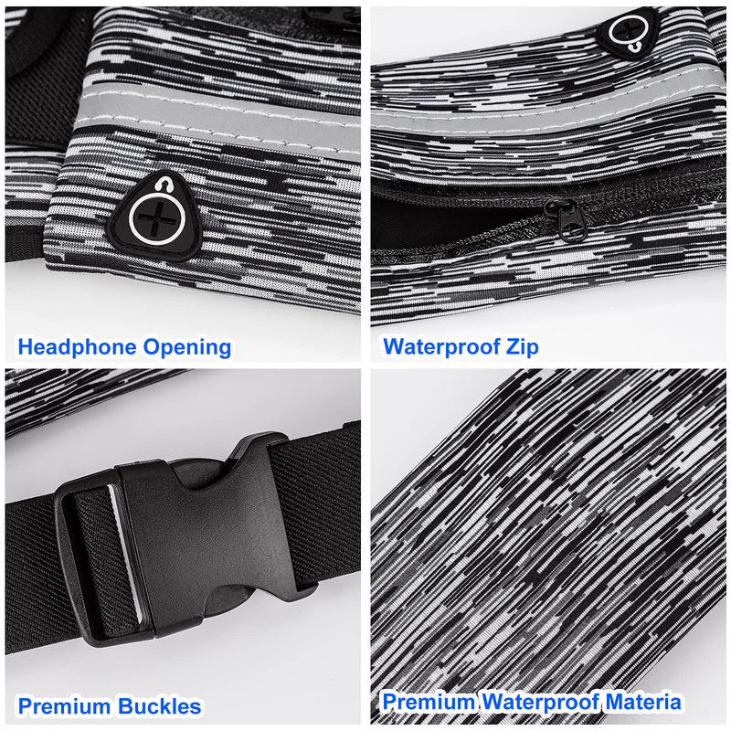 Ultra Light Running Belt Waist Pack Water Resistant Fanny Packs Black - BeesActive Australia
