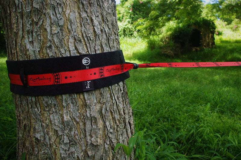 Tree Protectors by ZenMonkey Slacklines, Perfect for Slacklines, Ninjalines, Ziplines, Tree Swings, with Anti-Slip Guide Straps, Hook & Loop Fasteners, 60 Inches Long, Set of Two - BeesActive Australia