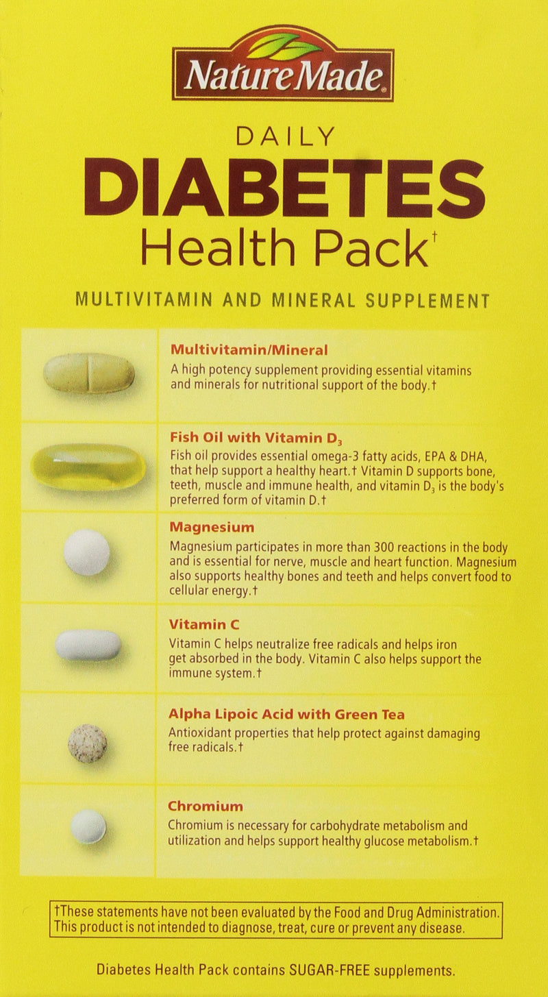 Nature Made Diabetes Health Pack, 60 Packets - BeesActive Australia