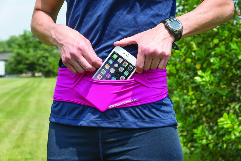 [AUSTRALIA] - Nathan Hipster Running Belt – Waist Pack Bounce Free and Lightweight. Runners Fanny Pack. Men and Women. iPhone / Samsung / Galaxy / Android and more. Black Medium 