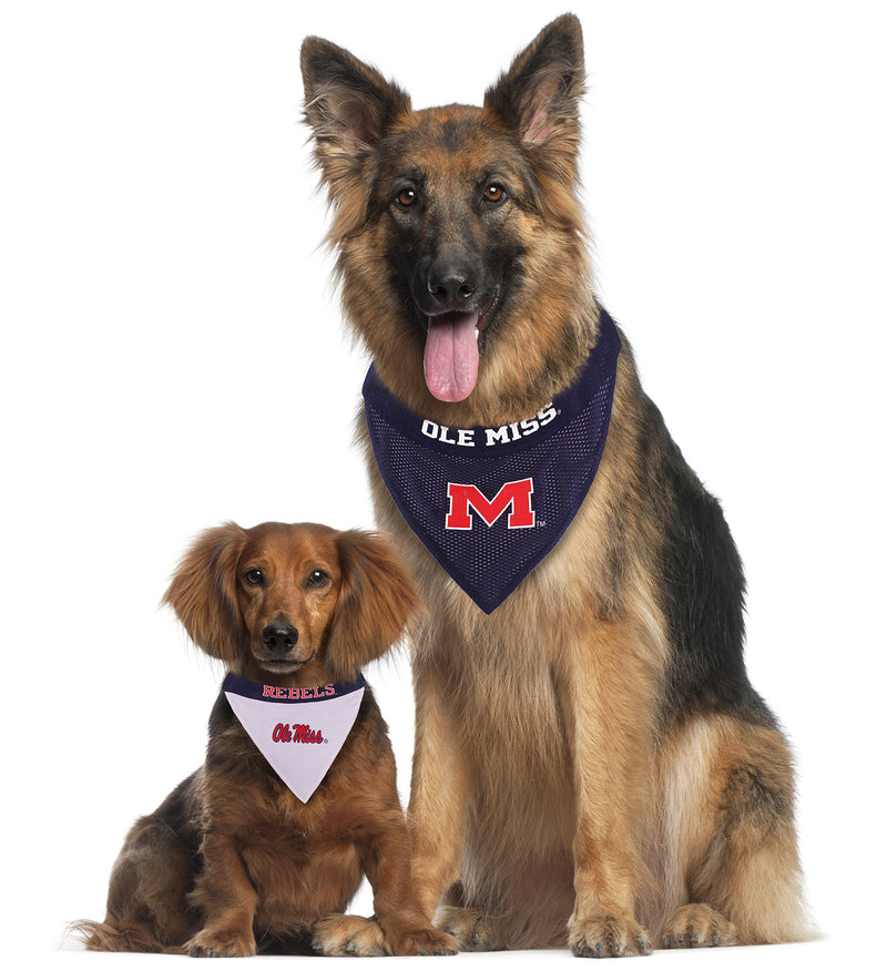 Pets First Collegiate Pet Accessories, Reversible Bandana, Mississippi Ole Miss Rebels, Small/Medium - BeesActive Australia